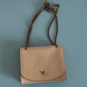 Mini tan leather madewell purse- convertible strap